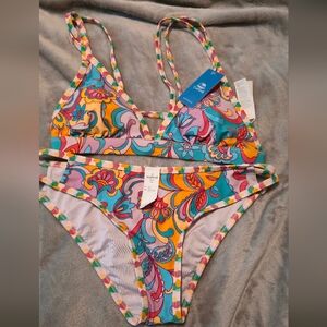 Cupshe Multicolor Floral Bikini Set